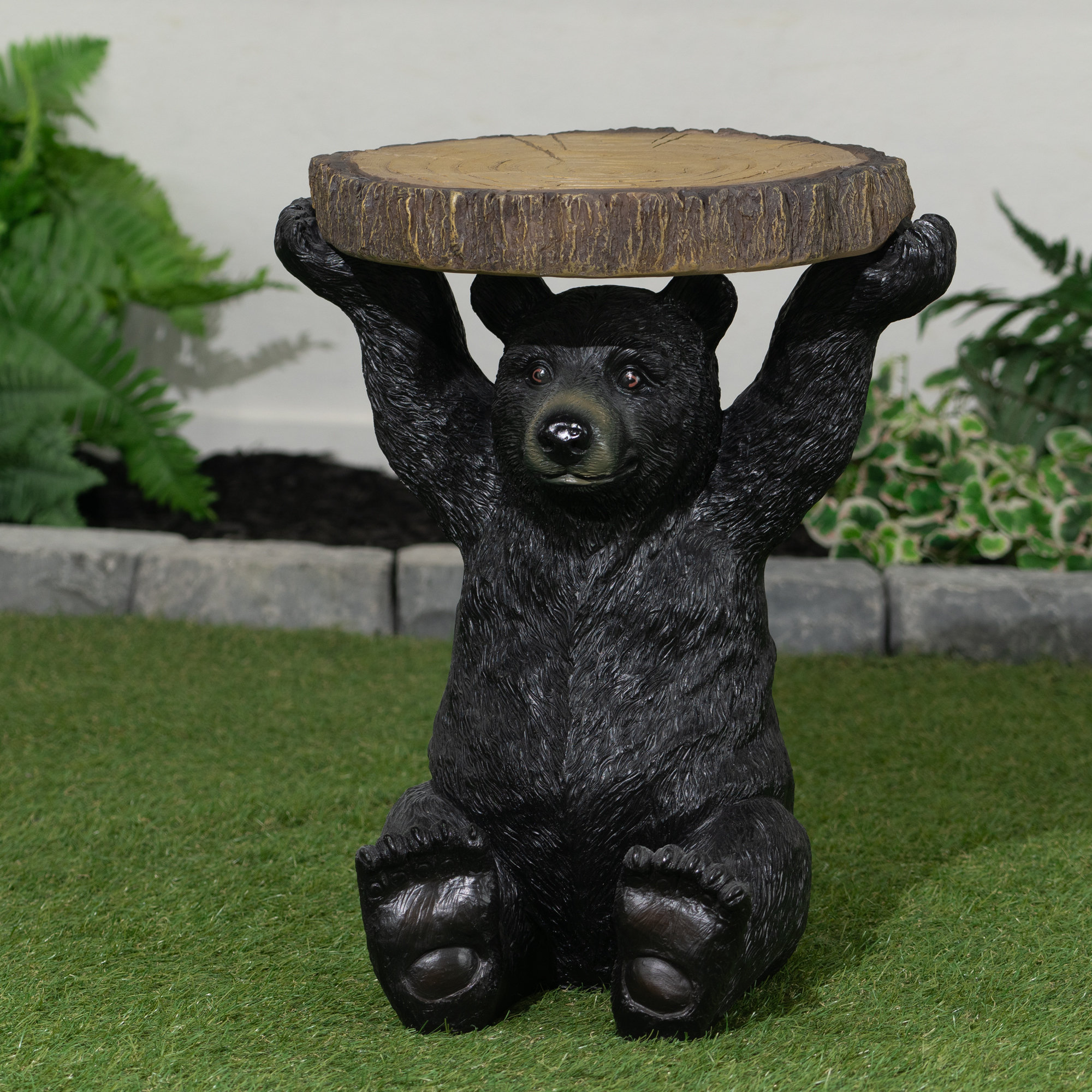 Hi-Line Gift Ltd. Sitting Black Bear Plant Stand Statue & Reviews